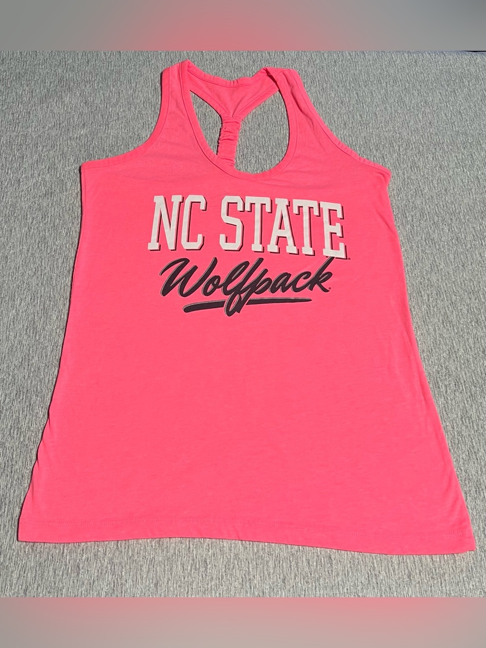 Pressbox NC State Wolfpack Neon Pink Racerback Tank Top